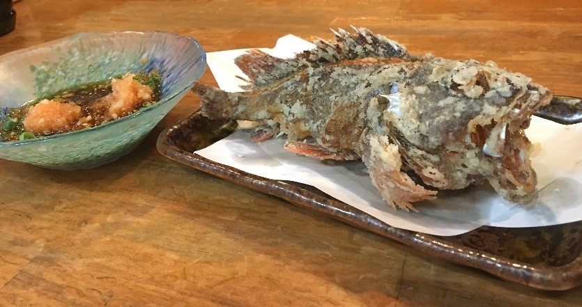 沼津で釣ったカサゴの唐揚げ