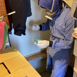 風物詩。軒先に「あんぽ柿」を干す