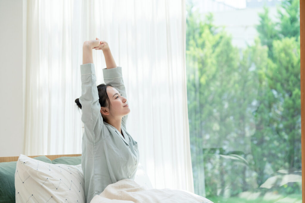 快眠した女性